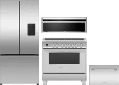4 Piece Package Includes Refrigerator, Range, Hood And Dishwasher
